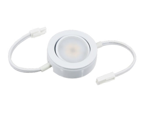 American Lighting MVP-1-WH-B 4.3 Watt MVP Swivel LED Single Linking Pucks 120V Dimmable - Use with MVP Puck Kits