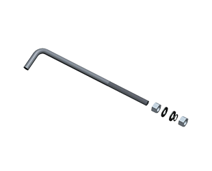 RAB Lighting BOLT4/11 Anchor bolt kit 3/4 x 18 3/4 For 4" 11-Gauge Rd & Square