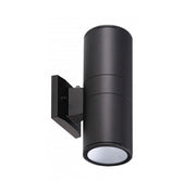 ASD Lighting ASD-OLCLR-2N18CC-PC-BK-2PACK Color Selectable 18-Watt LED Cylinder Outdoor Wall Sconce Light Fixture Dimmable with Photocell - 2 Pack