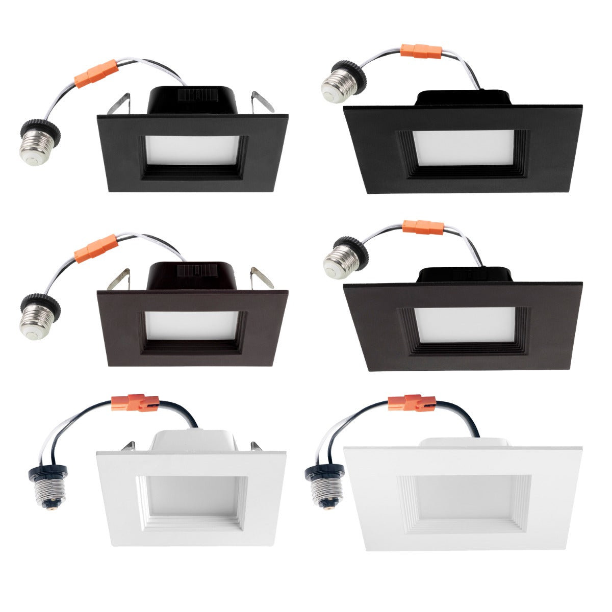 ASD Lighting ASD-LRKS Color Selectable LED Square Downlight Retrofit Kit Dimmable - 6 Pack