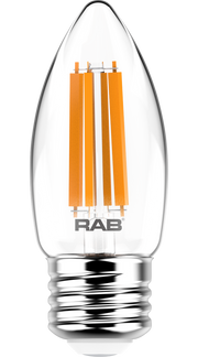 RAB Lighting B11-5-E26-927-F 5-Watt B11 Premium Filament Decorative Lamp 60W Incandescent Equivalent