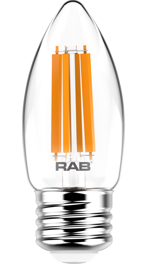 RAB Lighting B11-5-E26-927-F 5-Watt B11 Premium Filament Decorative Lamp 60W Incandescent Equivalent