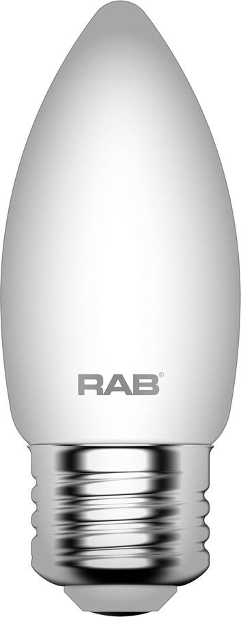 RAB Lighting B11-5-E26-927-F 5-Watt B11 Premium Filament Decorative Lamp 60W Incandescent Equivalent