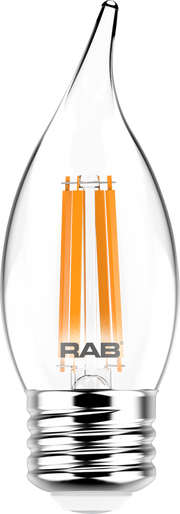 RAB Lighting BA11-3-E26-927-F 3-Watt BA11 Premium Filament Decorative Lamp 40W Incandescent Equivalent