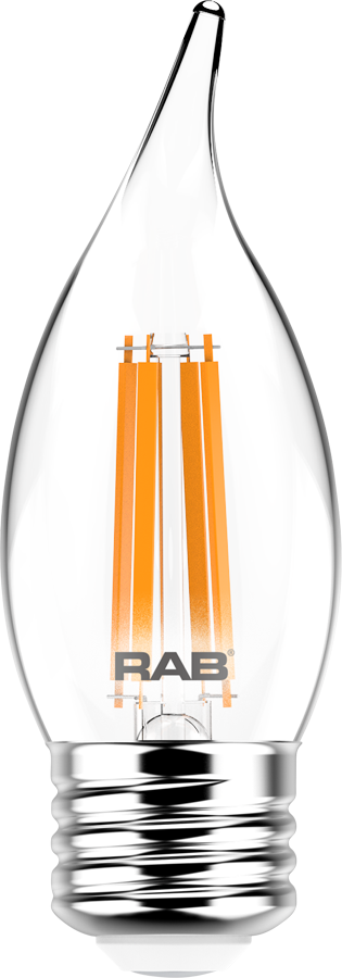RAB Lighting BA11-3-E26-927-F 3-Watt BA11 Premium Filament Decorative Lamp 40W Incandescent Equivalent