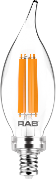 RAB Lighting BA11-5-E12-927-F 5-Watt BA11 Premium Filament Decorative Lamp 60W Incandescent Equivalent