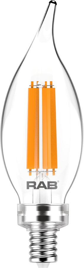 RAB Lighting BA11-5-E12-927-F 5-Watt BA11 Premium Filament Decorative Lamp 60W Incandescent Equivalent