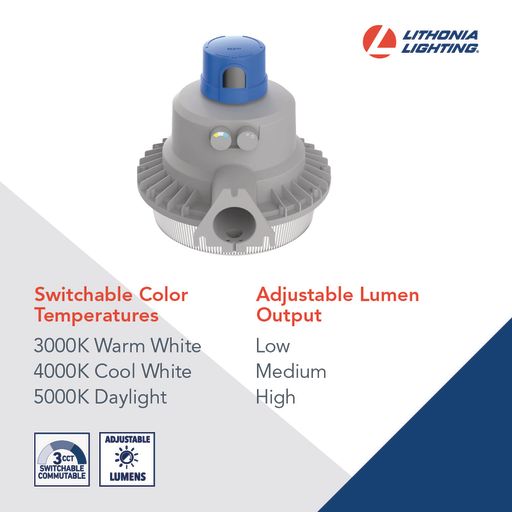 Lithonia Lighting BGR-ALO-SWW2 LED BarnGuard Light Adjustable Lumen Output Color Switchable Security Fixture - Replaces 175W Mercury Vapor - 7