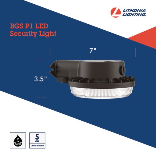 Lithonia Lighting BGS-P1 35-Watt LED BarnGuard Security Light Fixture 4000K Replaces 100W Metal Halide