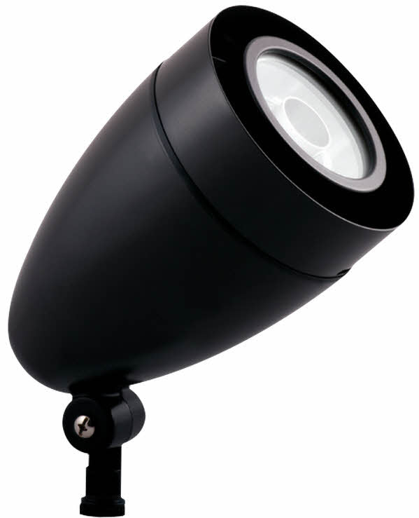 Black Housing RAB Lighting HSLED13DC 13 Watts Solar LED Bullet Floodlight Fixture Hood & Lens 5100K 10-30VDC