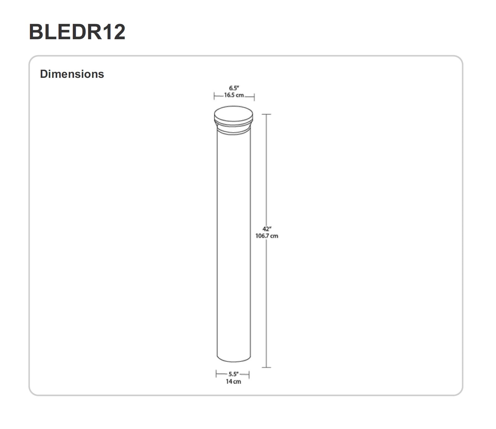 RAB Lighting BLEDR24 24 Watt LED Round Bollard Landscape Light Fixture - 2