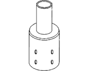 RAB Lighting BRAD4 Pole Adaptor for 2 3/4-Inch Tenon to 4-Inch Round Pole