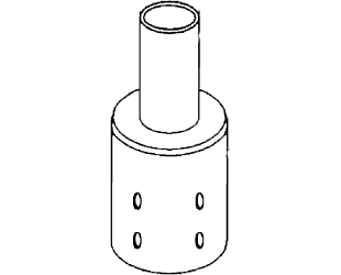 RAB Lighting BRAD4 Pole Adaptor for 2 3/4-Inch Tenon to 4-Inch Round Pole