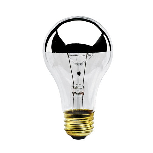 Bulbrite 712160 60-Watt Incandescent A19 Half Mirror E26 Decorative Lamp 2700K Dimmable 8-Pack