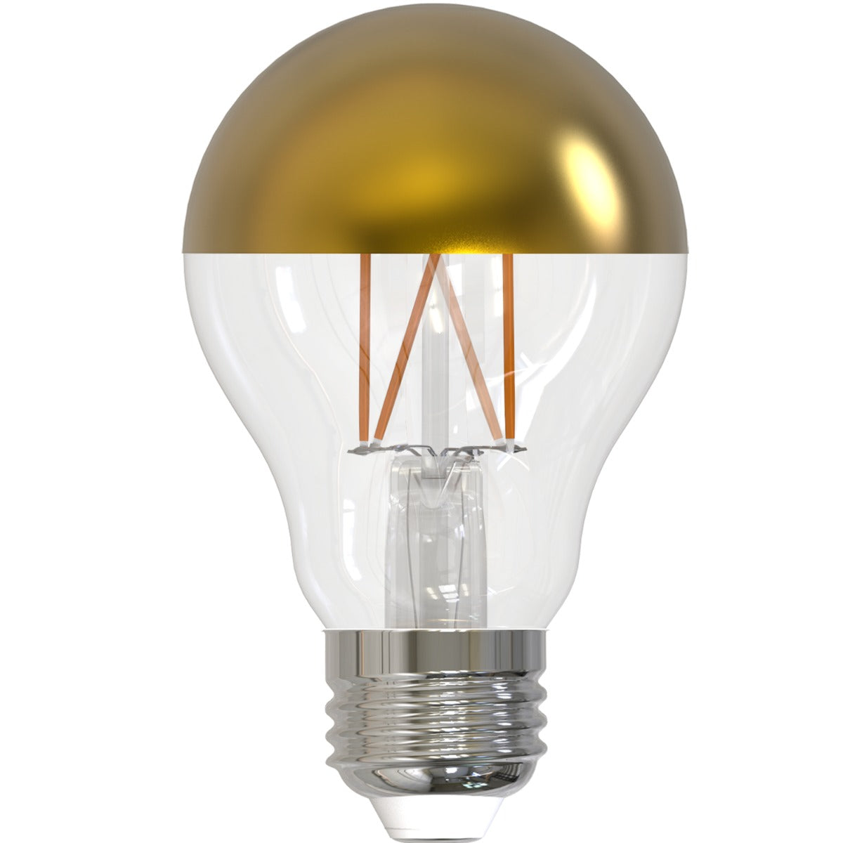 Bulbrite 776679 LED5A19/27K/FIL/HG/3-4PK 5-Watt A19 LED Filament Half Gold Decorative Lamp with Fully Compatible Dimming 4-Pack