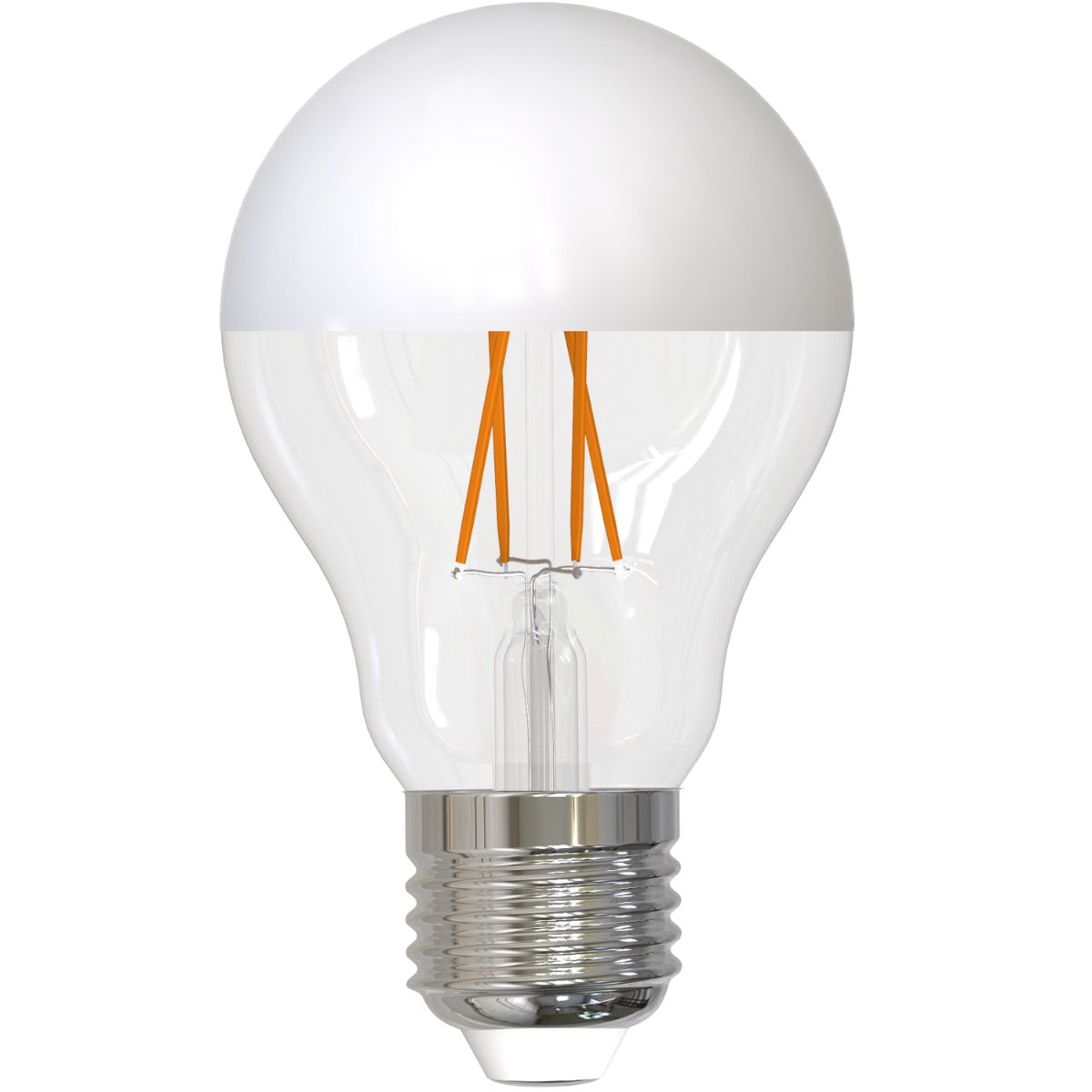 Bulbrite 776837 LED5A19/27K/FIL/HW/3-4PK 5-Watt A19 LED Filament Half White Decorative Lamp with Fully Compatible Dimming 4-Pack