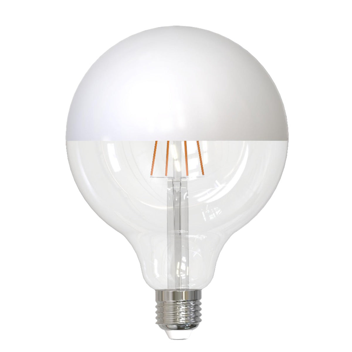 Bulbrite 776840 LED6G40/27K/FIL/HW/3-2PK 6-Watt LED G40 Globe Filament Lamp with Fully Compatible Dimming - Half White