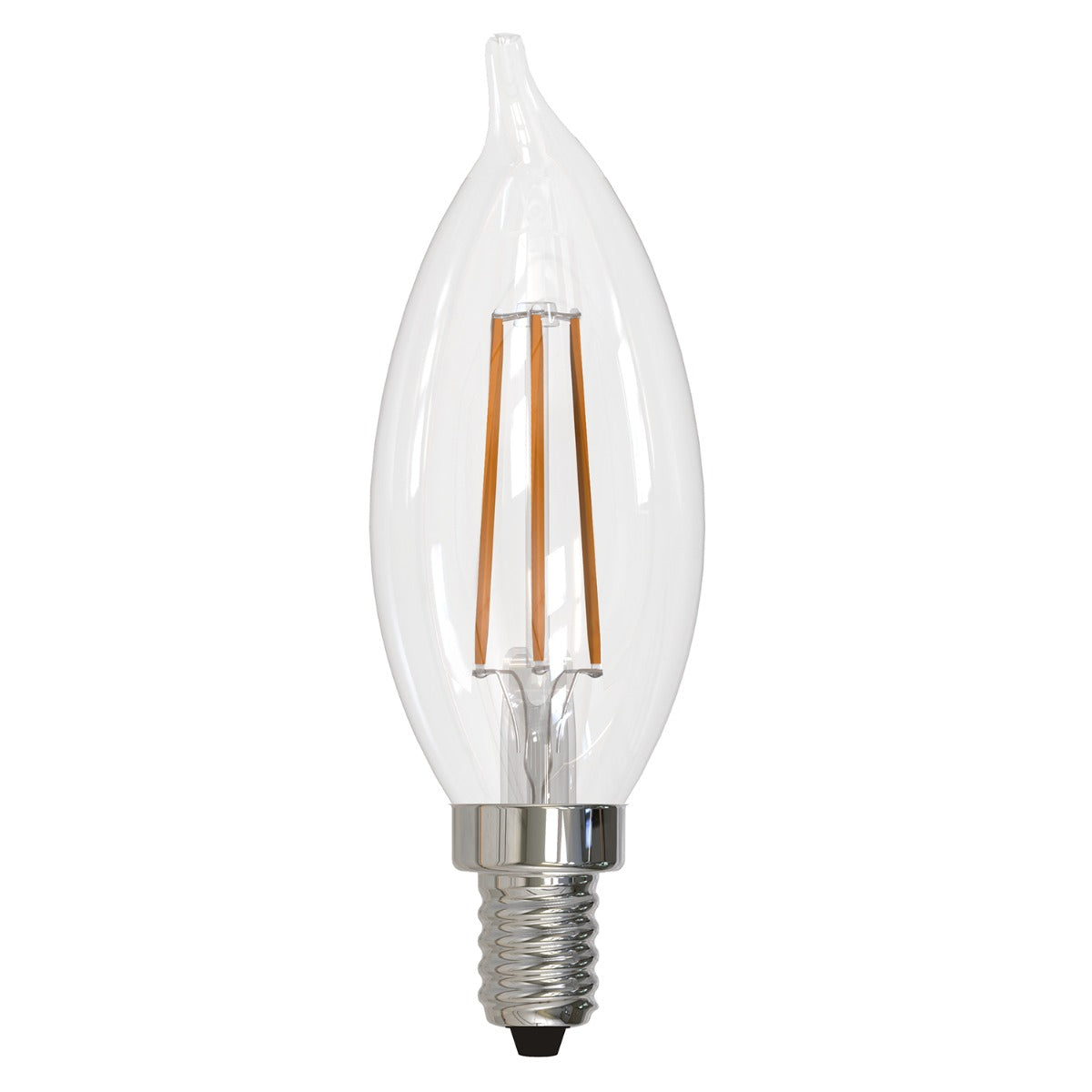 Bulbrite 776859 LED4CA10/27K/FIL/3-4PK CA10 LED Filament E12 Decorative Lamp with Fully Compatible Dimming 4-Pack