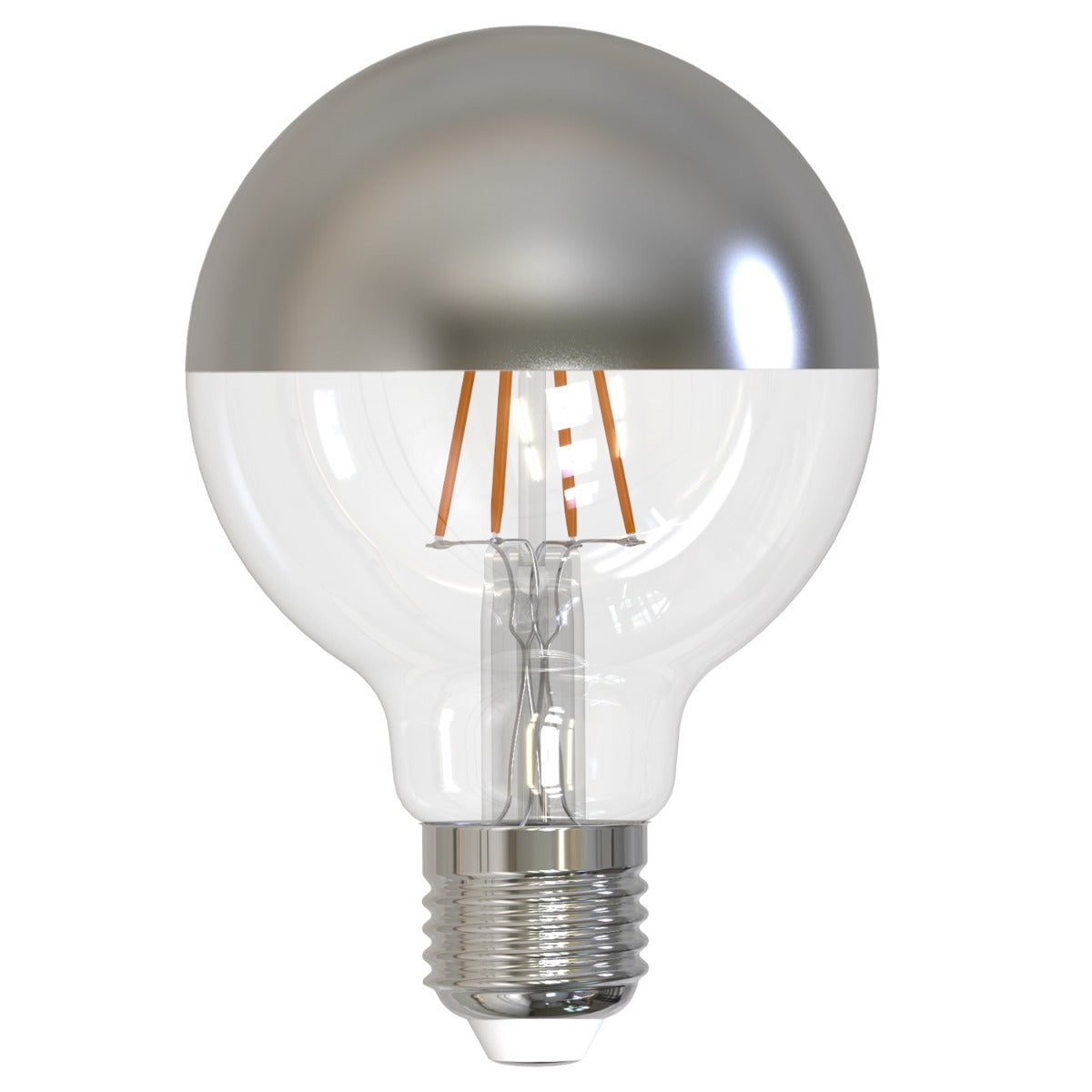 Bulbrite 776870 LED5G25/27K/FIL/HM/3-2PK 5-Watt LED G25 Filament Half Mirror 2700K with Fully Compatible Dimming