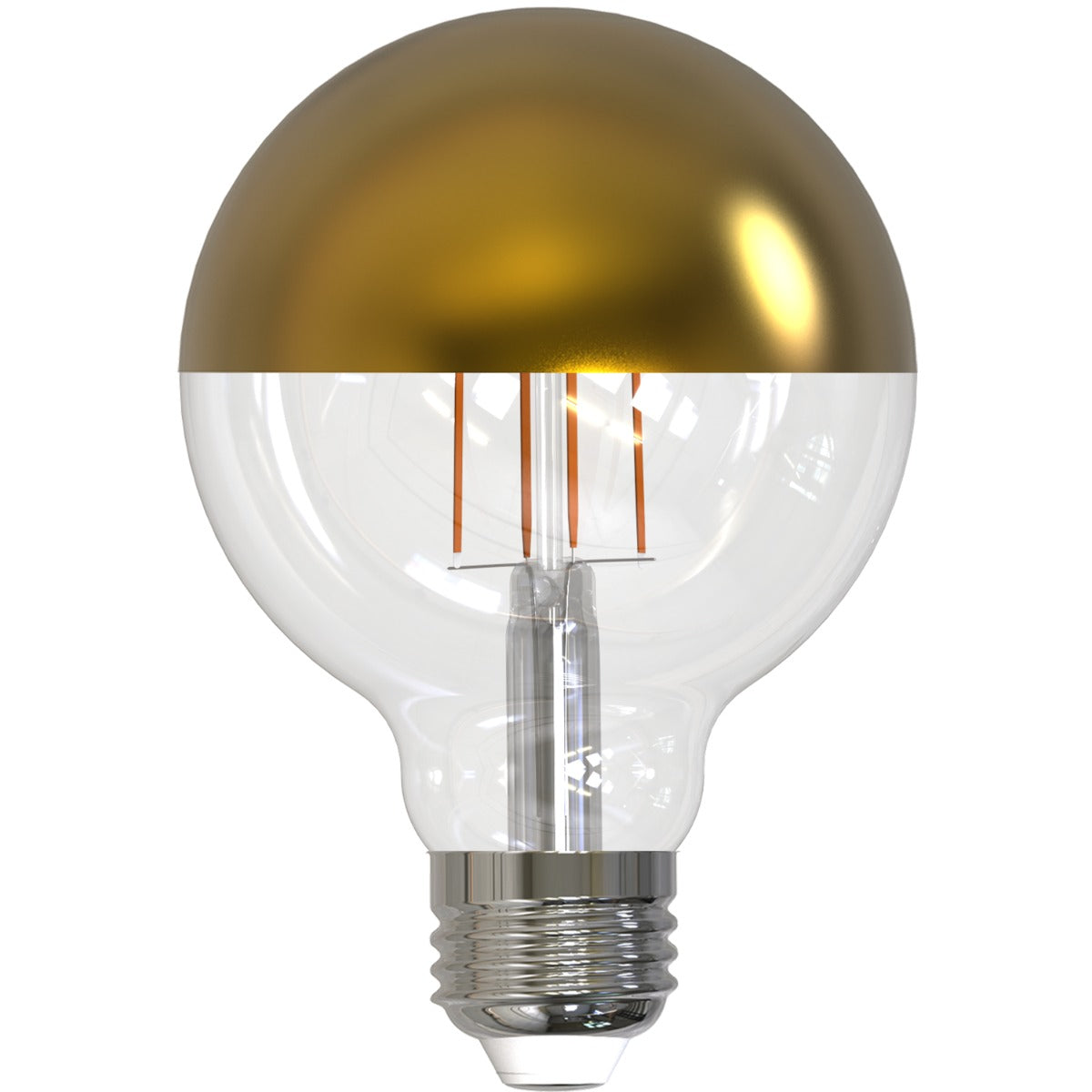 Bulbrite 776923 LED4G25/27K/FIL/HG/3-4PK 4.5-Watt LED G25 Half Gold Filament Lamp 2700K with Fully Compatible Dimming 4-Pack