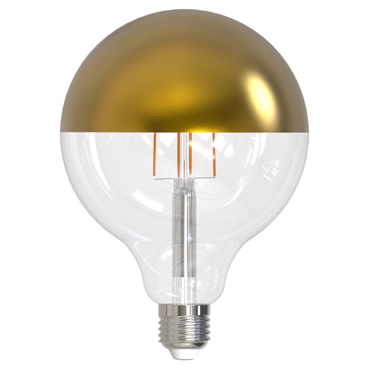 Bulbrite 776924 LED6G40/27K/FIL/HG/3-4PK 6-Watt LED G40 Globe Filament Lamp with Fully Compatible Dimming - Half Gold
