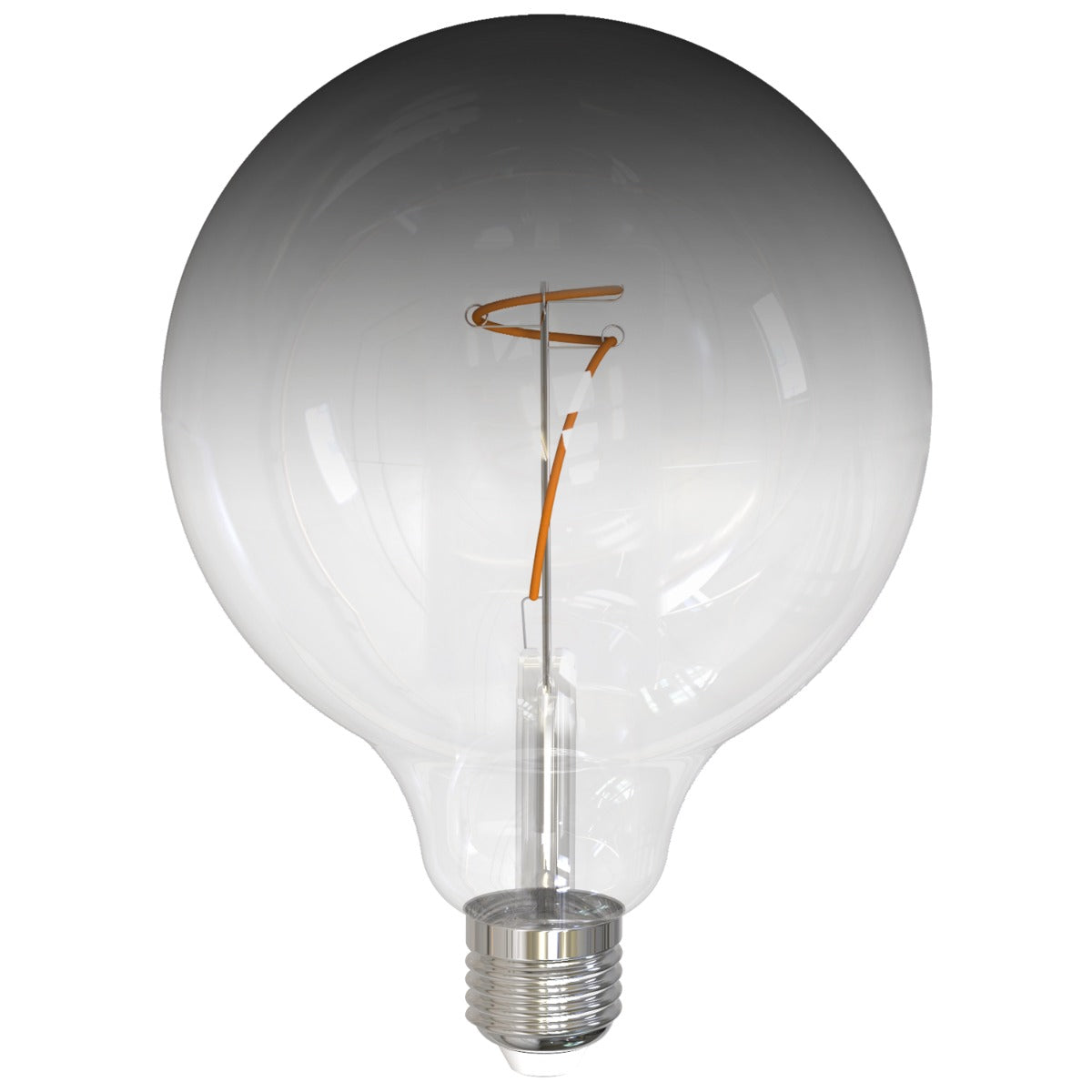 Bulbrite 776997 LED4G40/30K/FIL/GRAD/SMK-2PK 4-Watt LED G40 Globe Gradient Smoke Filament Lamp with Fully Compatible Dimming - 2 Pack