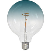 Bulbrite 776998 LED4G40/30K/FIL/GRAD/BLU-2PK 4-Watt LED G40 Globe Gradient Blue Filament Lamp with Fully Compatible Dimming - 2 Pack