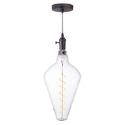 Bulbrite 810166 LED4DIA/22K/FIL/PEND/HW/VINTAGE/GM-SILV 4-Watt LED Diamond Shaped Grand Filament Decorative Gunmetal BlackPendant Light 2200K