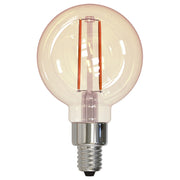 Bulbrite LED2G16/21K/FIL-NOS/3 2.5-Watt G16 LED Nostalgic Filament E12 Decorative Lamp 2100K Dimmable