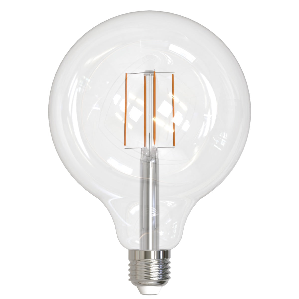 Bulbrite LED8G40 8.5-Watt LED G40 6.69-Inch Globe Filament Clear Lamp with Fully Compatible Dimming 2-Pack