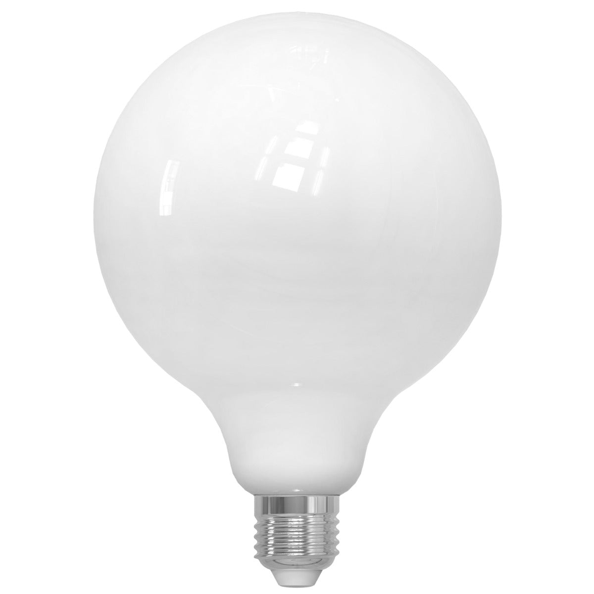 Bulbrite LED8G40 8.5-Watt LED G40 6.69-Inch Globe Filament Milky Finish Lamp with Fully Compatible Dimming 2-Pack