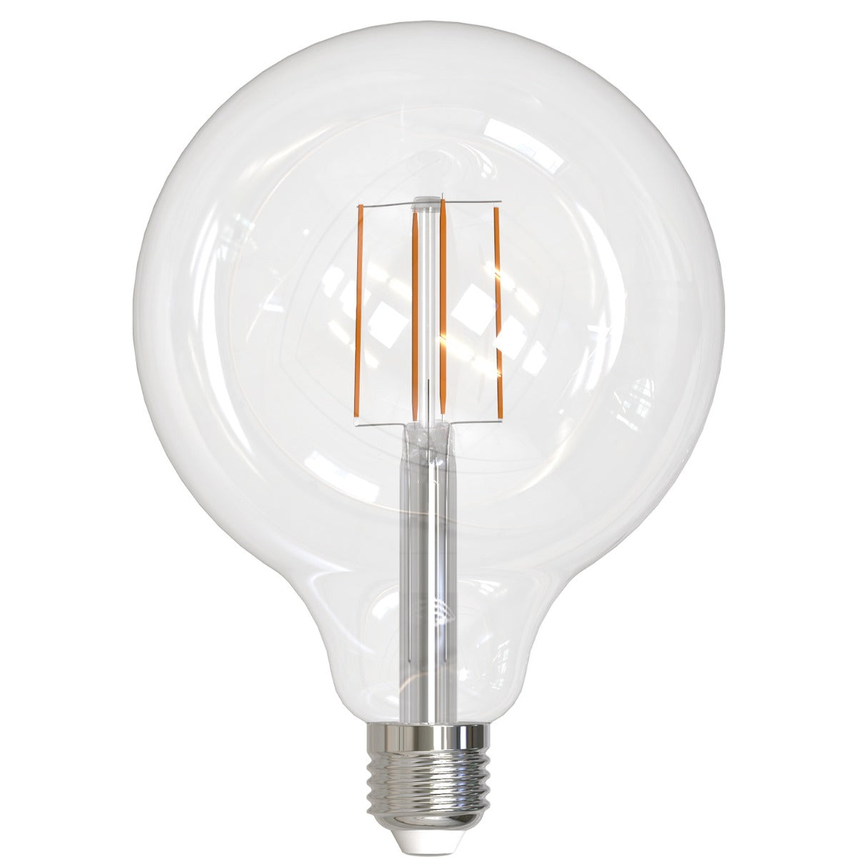 Bulbrite LED8G40 8.5-Watt LED G40 7-Inch Globe Filament Clear Lamp with Fully Compatible Dimming 2-Pack