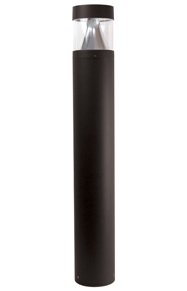 Wave Lighting C202BC-L22S-BZ Wattage and Color Adjustable LED Commercial Bollard Lights Dimmable with Clear Lens