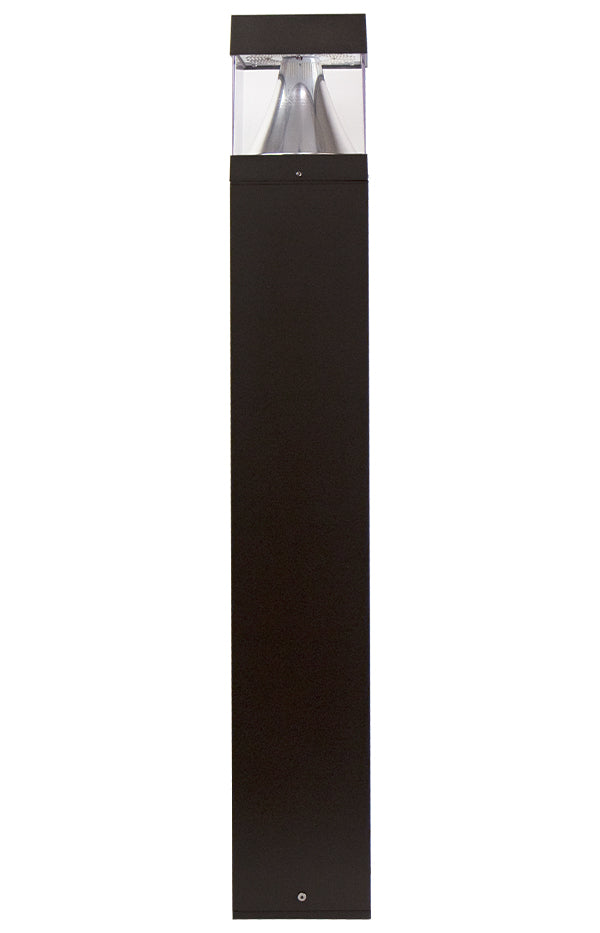 Wave Lighting C203BC-L22S-BZ Wattage and Color Adjustable LED Square Commercial Bollard Lights Dimmable 