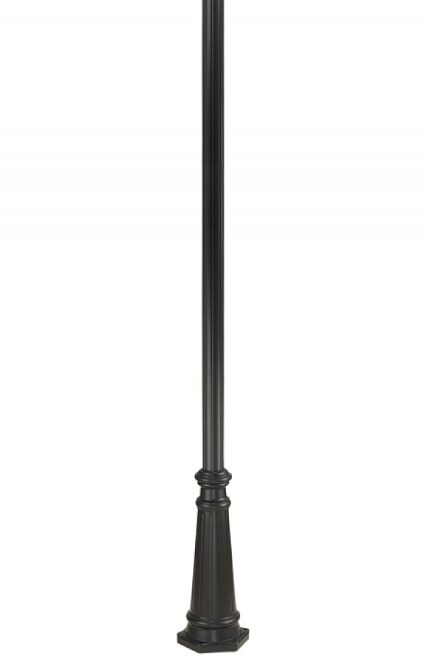 Wave Lighting C6P2 6-Foot Aluminum Surface Mount Commercial Post and Base Combo 