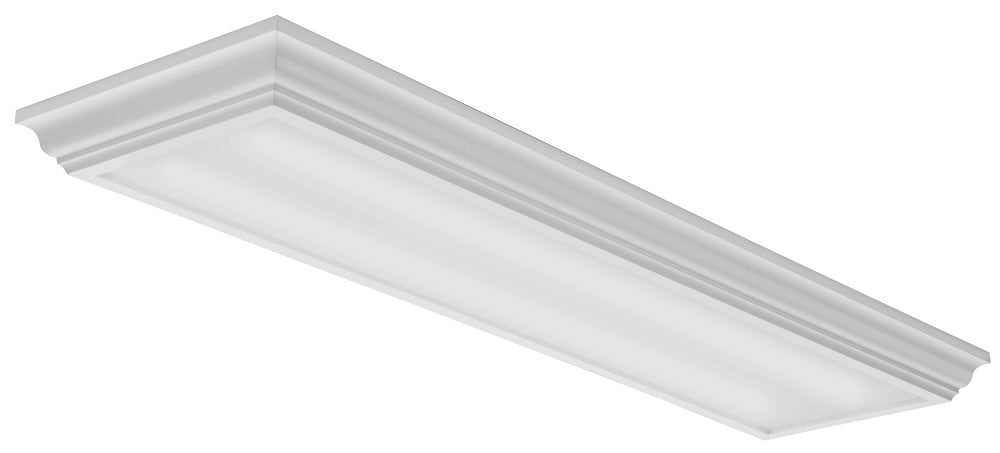 White Image Lithonia Lighting FMFL 35 Watt LED Cambridge Linear Flush Mount Fixture 120V 4000K