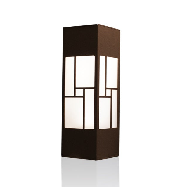 Dauer 489519 Center Square Pier Mount LED Lantern Bollard Fixture