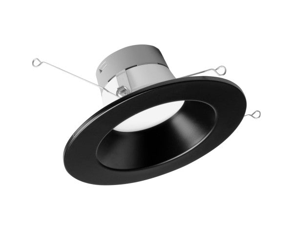 Nicor Lighting DLR56 Series Energy Star Rated 5/6-Inch LED Recessed Downlight Retrofit with Black Trim