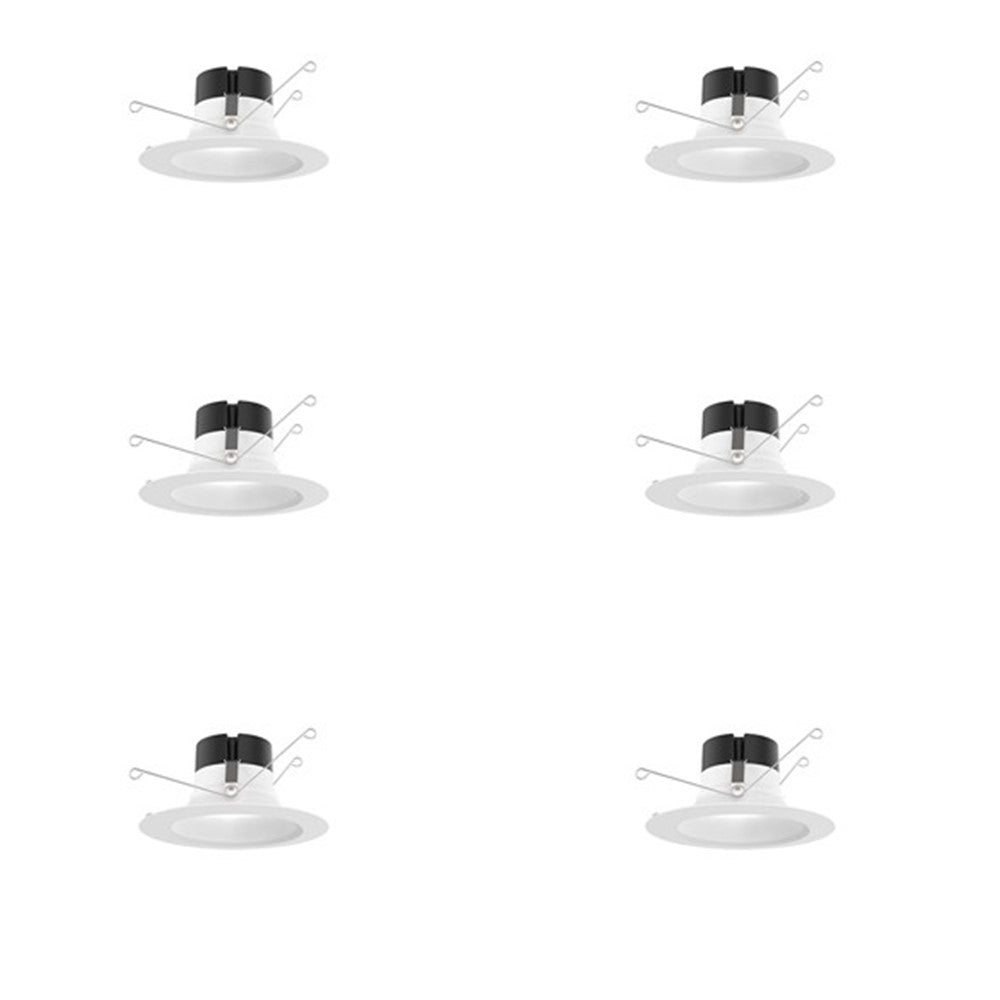 6-Packs Juno Lighting 65SEMW HL SWW5 90CRI M6 Color Selectable 14.5-Watt LED Downlight Smooth Trim Kit - Replaces 120W Inc