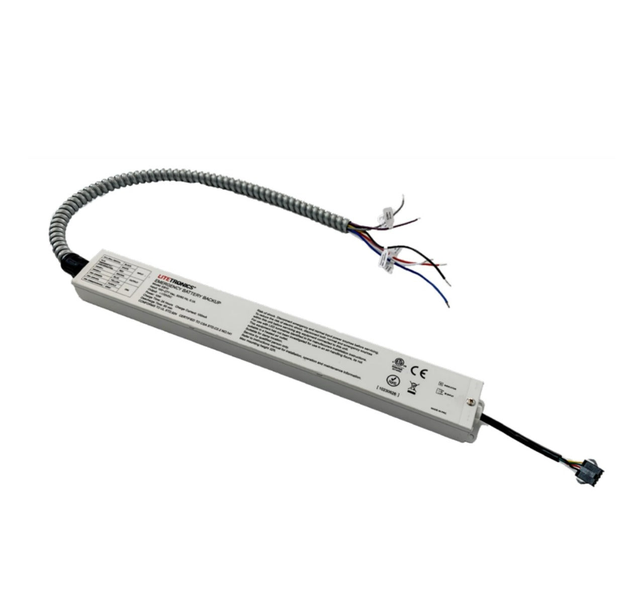 Litetronics EB10N 10 Watt Emergency Battery Backup 90-Minutes Operating Time for Smart Fixtures