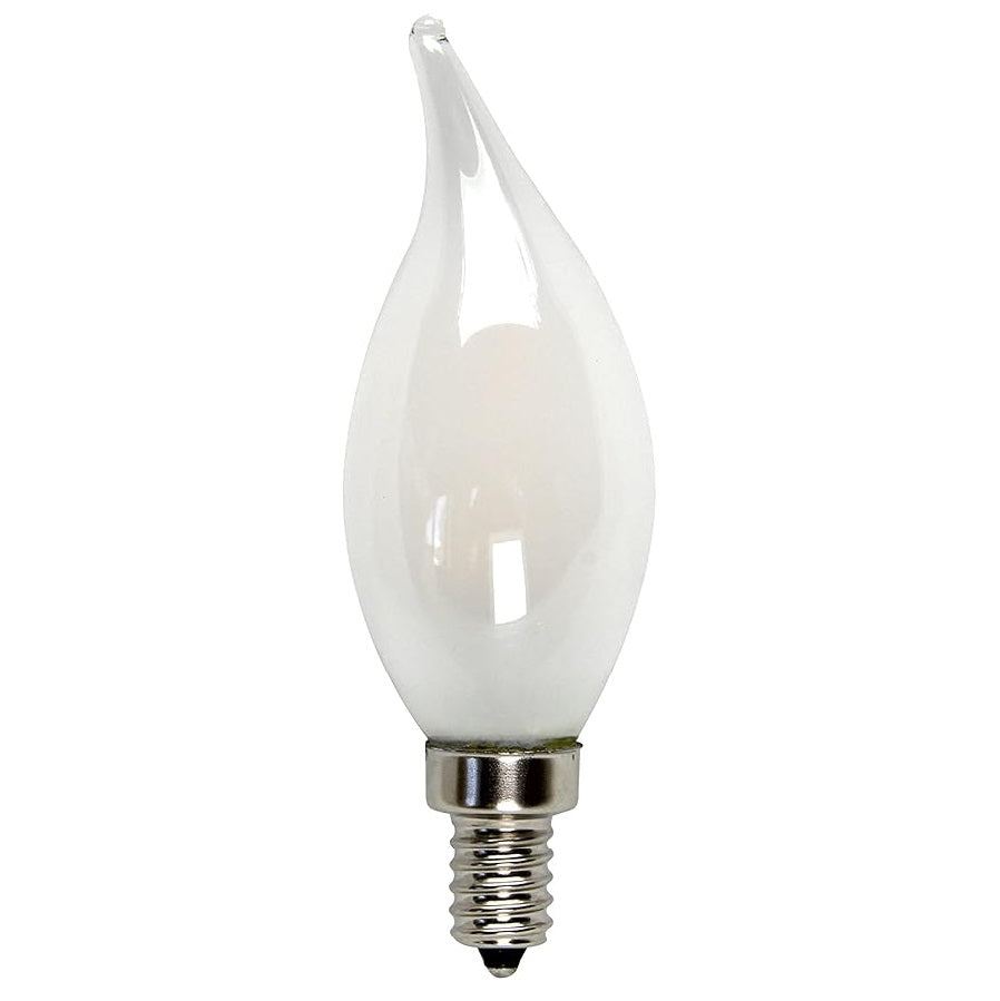 Maxlite EFF5BA1027C 5 Watt LED Enclosed Filament Candle Bent Tip Lamp Dimmable 2700K Replaces 60W Incandescent
