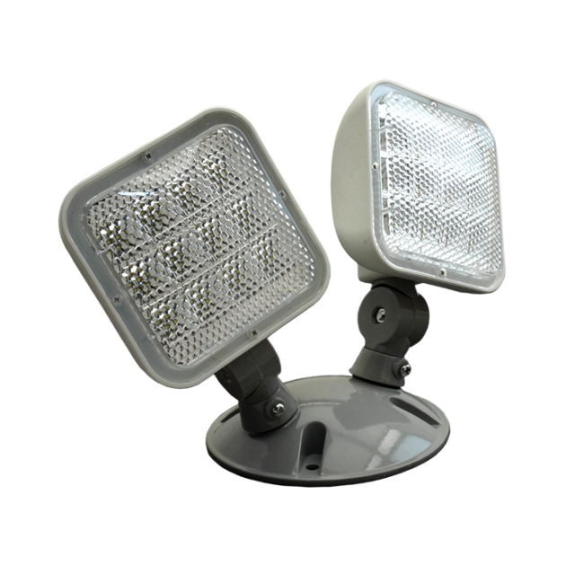 Nicor Lighting ERL4-10 1.2 Watt 9.5-Inch Remote Dual Head LED Wet Location Emergency Light Fixture