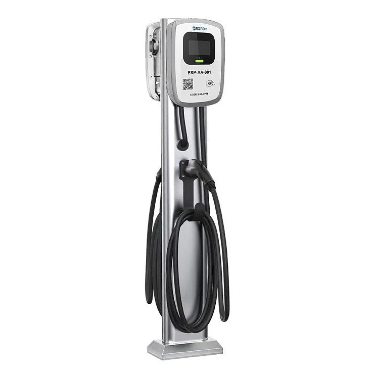 ESPEN Technology EVC Level 2 Series ISO 15118 Power Selectable 5-Inch LCD Display EV Charger - Hook Included