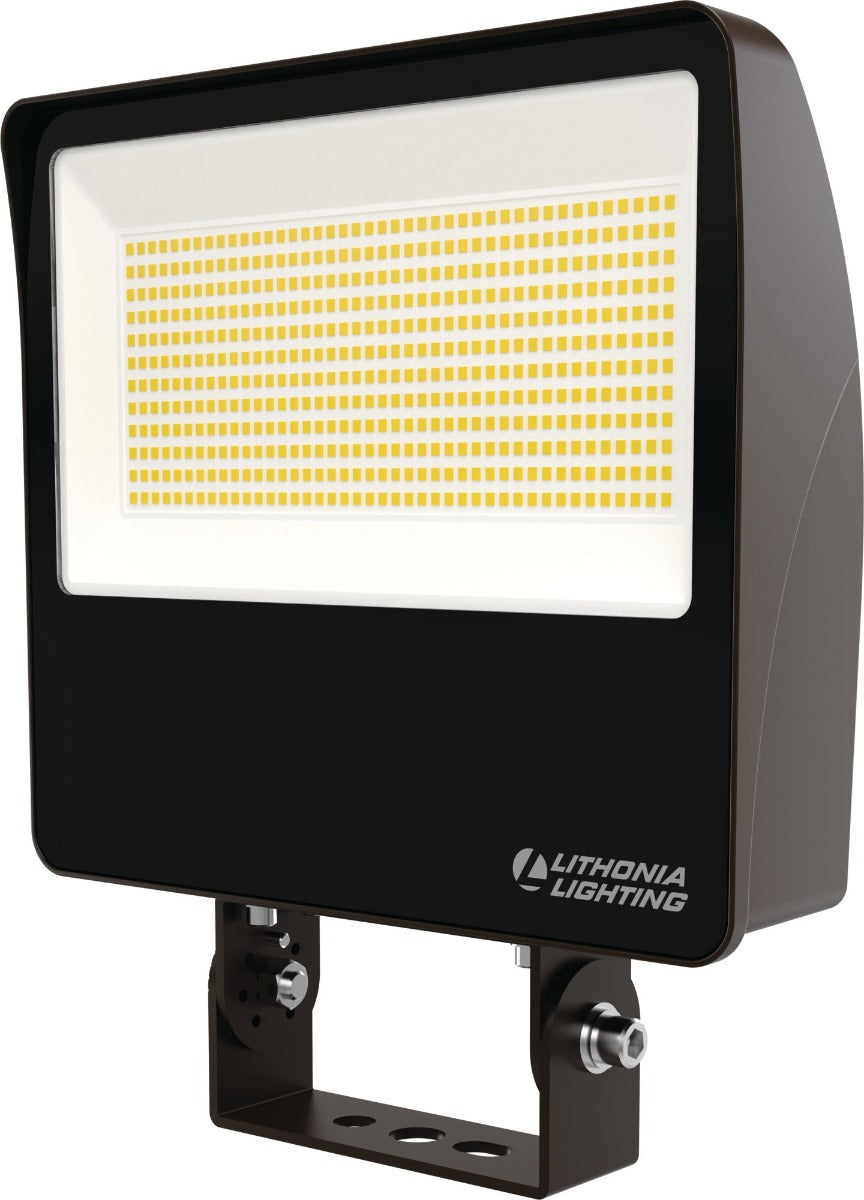 Acuity ESXF Series ESXF4 ALO SWW2 YS DDB M2 DLC Listed LED Adjustable Lumen Output Color Switchable Dusk to Dawn Flood Light Fixture with Yoke Mount