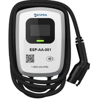ESPEN Technology EVC Level 2 Series ISO 15118 Power Selectable 5-Inch LCD Display EV Charger - Hook Included