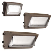 GE Lighting Proline EWP1 Series DLC Listed LED Wattage and CCT Switchable Glass Reflector Wall Pack Light Fixture Dimmable