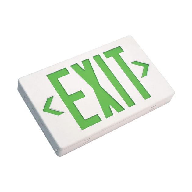 Nicor Lighting EXL1-10-UNV-WH 1.8-Watt 12-Inch LED Emergency Double-Sided Exit Sign with Green Lettering