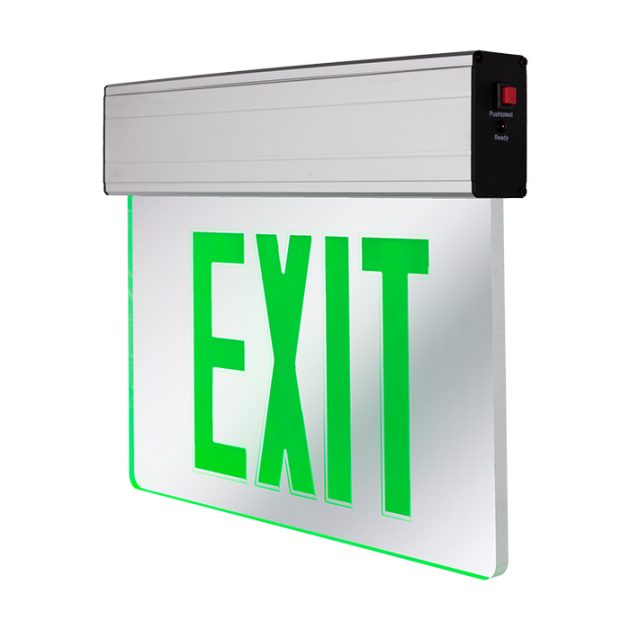 Nicor Lighting EXL2-10UNV-AL 2.3-Watt LED 12.75-Inch Edge Lit Emergency Exit Sign