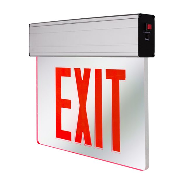 Nicor Lighting EXL2-10UNV-AL 2.3-Watt LED 12.75-Inch Edge Lit Emergency Exit Sign