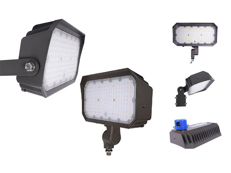NaturaLED FDL/150S/76/8C3/BZ Wattage and Color Selectable 7x6 LED Flood Light Fixture Dimmable